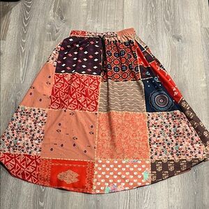 Patchwork Skirt: Vintage Hippie Style